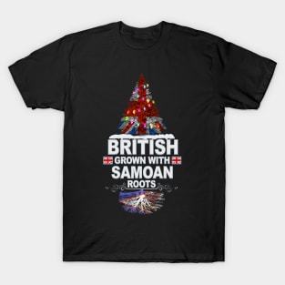 British Grown With American Samoan Roots - Gift for American Samoan With Roots From American Samoa T-Shirt